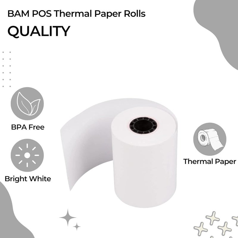 BAM POS, Thermal Paper Rolls, 3-1/8" x 230 ft, Pack of 10 - Value Pack - Image 4